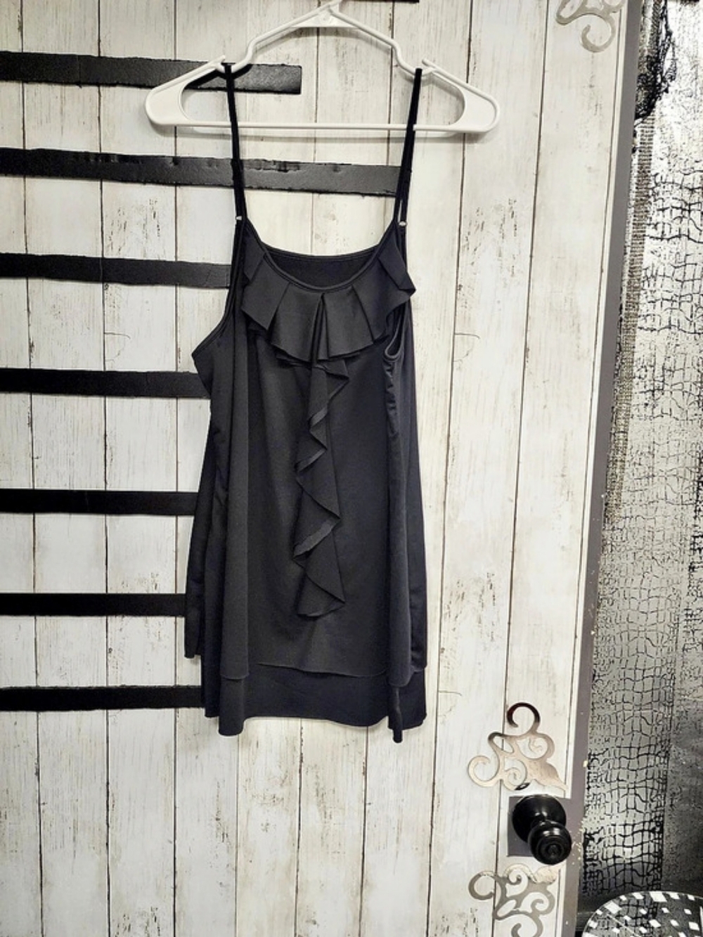 Black Ruffle Top Like New